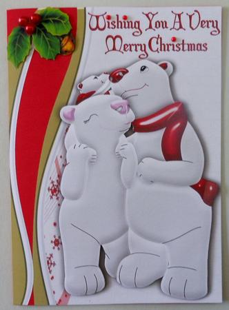 Cute Loved Up Polar Bears with Holly A4 by Michelle Chivers