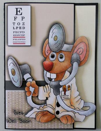 Dr. Mouse Card Topper (over the Edge) 2 by Michelle Chivers