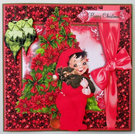 Little Child on Christmas Eve Card Topper by Michelle Chivers