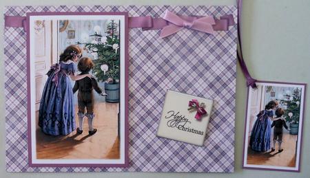 Vintage Christmas Little Girl and Boy by Michelle Chivers