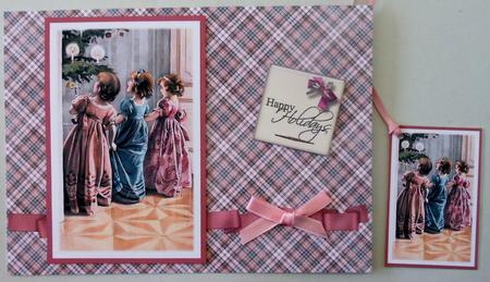 Vintage Christmas 3 Little Girls by Michelle Chivers