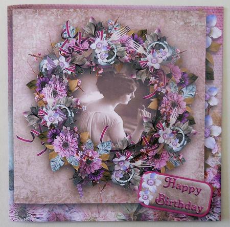 Flower Framed Victorian Beauty by Michelle Chivers