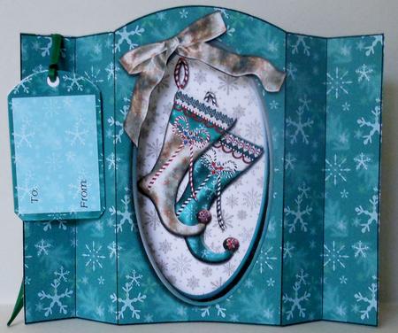 Christmas Stocking Spring Front Card by Michelle Chivers