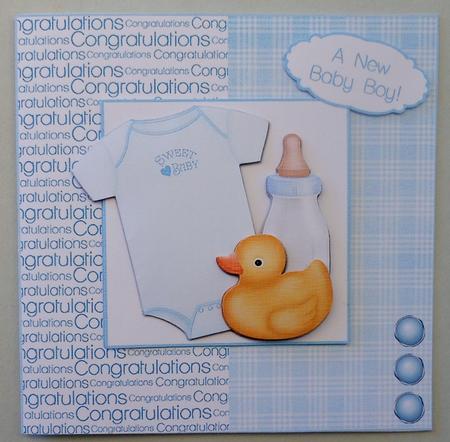 Sweet Baby Boy Step by Step Card by Michelle Chivers
