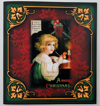 Beautiful Vintage Christmas Card Topper by Michelle Chivers