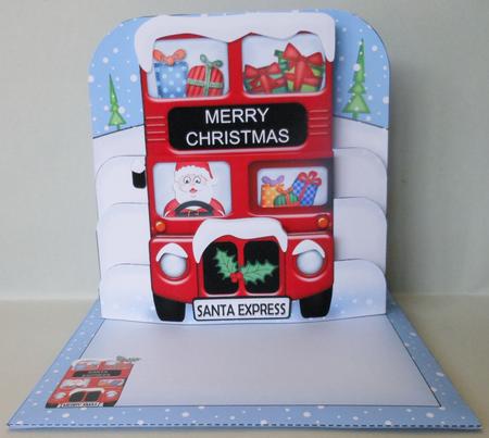 3D Xmas Santa Express Pop Out Card Kit by Michelle Chivers