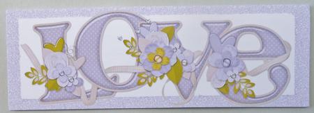 Love & Devoted in Lilac Frames Toppers Dl by Michelle Chivers