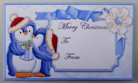 Penguins' Christmas Kiss Money Wallet for Cup338337_68 by Michelle Chivers