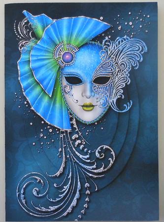 Masque - Ice Blue & Amethyst Oval Stacker by Michelle Chivers