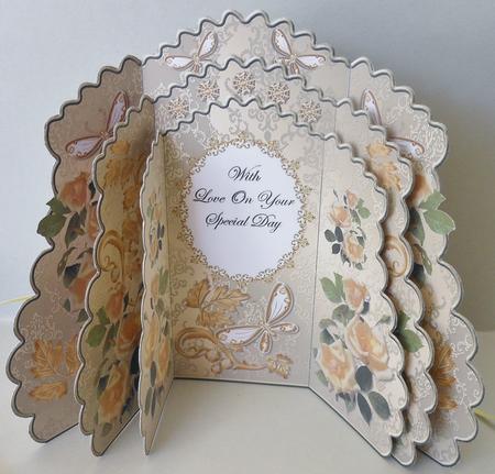 Triple Layer Gatefold - Pale Yellow Roses by Michelle Chivers