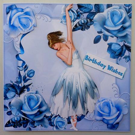 Beautiful Blue Ballerina & Ice Blue Roses by Michelle Chivers