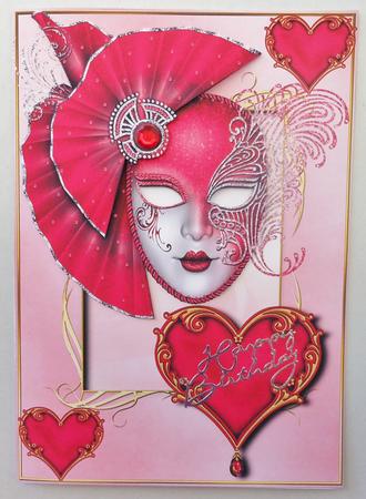 Valentine Masque & Heart+ Decoupage by Michelle Chivers