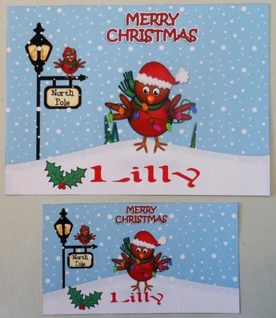 Christmas Robin's Xmas Lights Chocolate Wrapper by Michelle Chivers