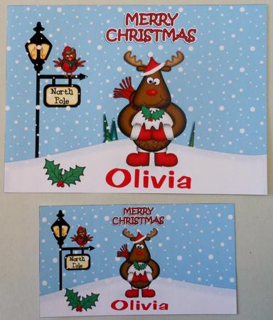Christmas Rudolph's Tree Chocolate Wrapper by Michelle Chivers