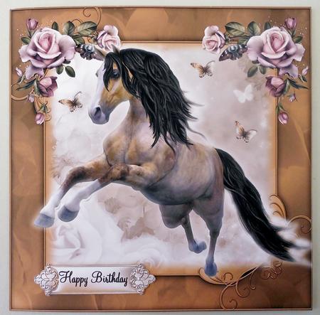 The Canter Horse 8x8 Card Topper by Michelle Chivers