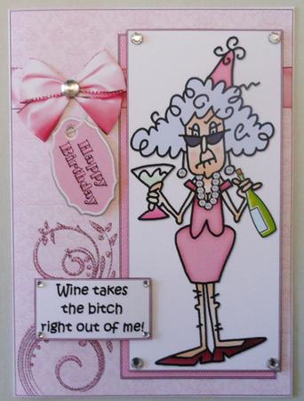 Stella Says Wine is Good for Her Quick Card by Michelle Chivers