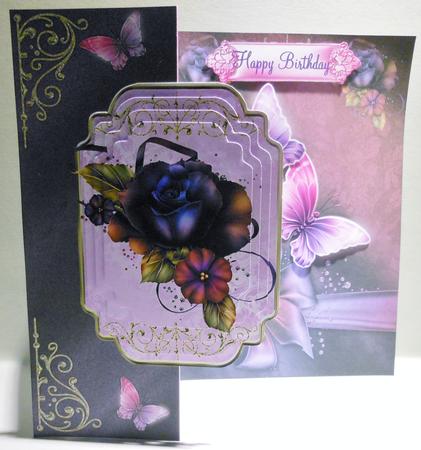 Beautiful November Roses No Holes Cut and Fold by Michelle Chivers