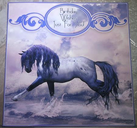 Bithday or Other Greeting Quick Card with Horse by Michelle Chivers