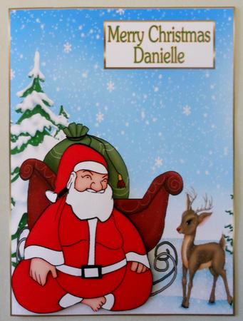 Meditating Santa(buddha) by Michelle Chivers
