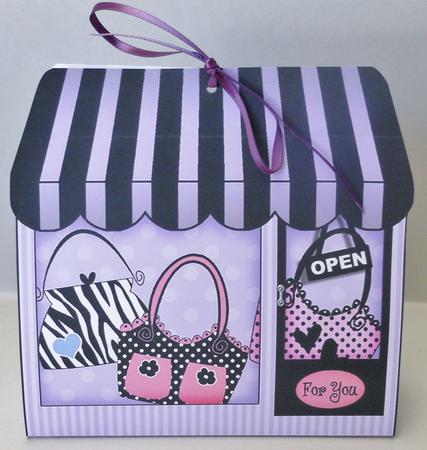 3D Little Handbag Shop Treat or Favour Box Mini Kit by Michelle Chivers