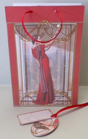 Pandore Red Gift Mini Bag by Michelle Chivers