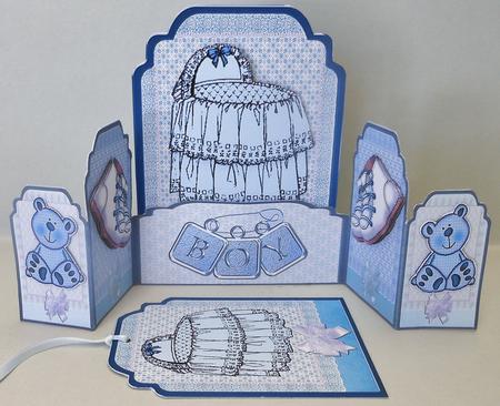 Baby Boy Gatefold Pocket Card Mini Kit by Michelle Chivers