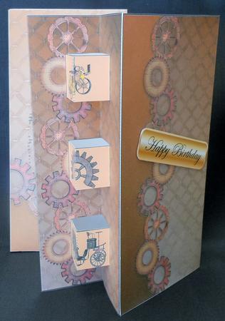 Double Pop Out Card - Steampunk by Michelle Chivers