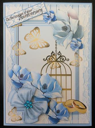 Oblong Formal Blue 3D Wedding,engagement or Anniversary by Michelle Chivers