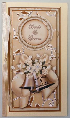 Cream Wedding Bells Bride & Groom Dl Topdown Topper by Michelle Chivers
