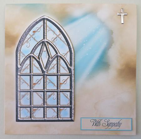 Sky and Church Window Card Topper by Michelle Chivers