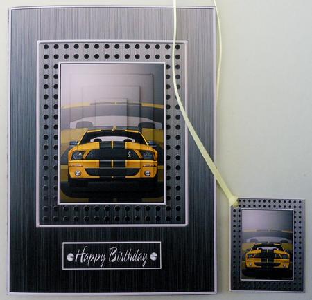 Sports Car Card Front with Pyramage by Michelle Chivers