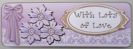 Large Dl with Lace - Lilac Glass Flowers by Michelle Chivers
