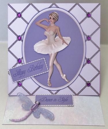 Soft Lilac Ballet Card Topper by Michelle Chivers