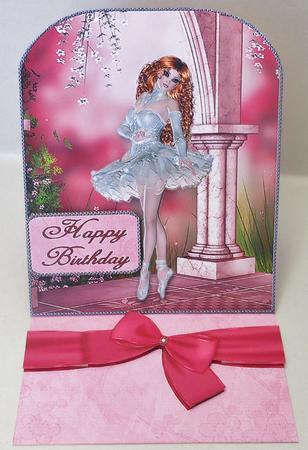 Ballerina Mini Easel Card - Light Skin Tone by Michelle Chivers