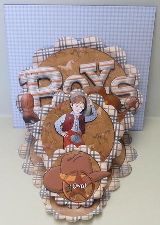 Howdy Partner Triple Easel Card & Envelope by Michelle Chivers