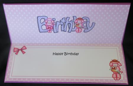 Poodle Dog Birthday Large Dl Matching Large Dl Insert by Michelle Chivers