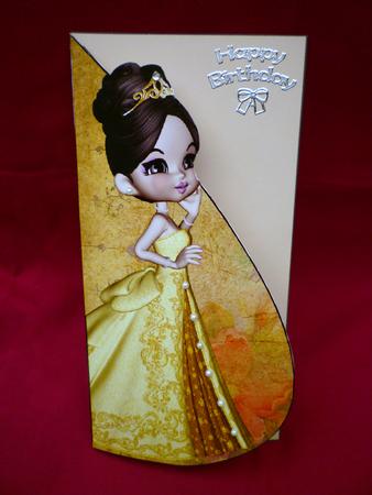 Princess Caelia in Lemon Teardrop Card by Michelle Chivers