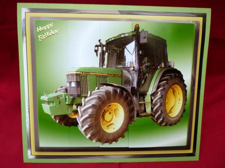 Big Green Tractor Sidestacker by Michelle Chivers