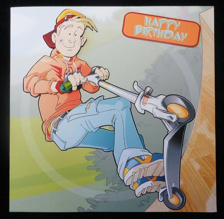 Scooter Dude 8x8 Quick Card by Michelle Chivers