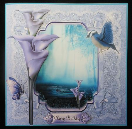 Enchanted Calla Lilys by the Lake 8x8 by Michelle Chivers