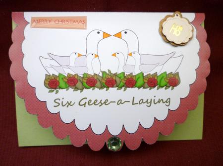 Six Geese-a-laying by Michelle Chivers