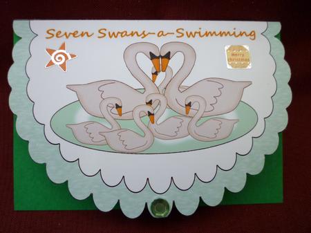 Seven Swans-a-swimming by Michelle Chivers