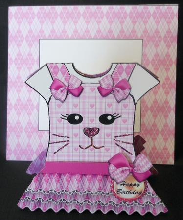 Purrfectly Cute Dress Card & Envelope by Michelle Chivers