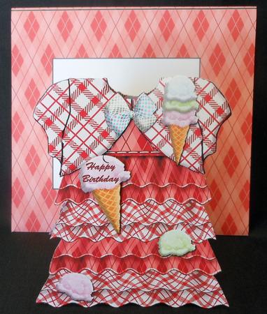 Mmmm Ice Cream Dress Card & Envelope by Michelle Chivers