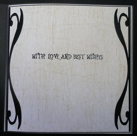 8 Inch Insert - Love and Best Wishes by Michelle Chivers