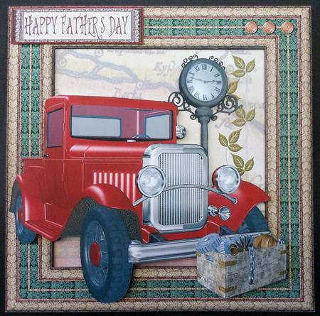 8 Inch Card Kit - Red Vintage Truck by Michelle Chivers