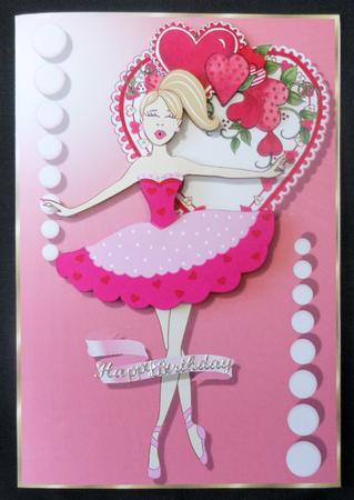 Pink Ballerina Card Topper by Michelle Chivers