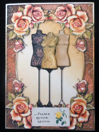 Vintage Dressforms & Roses + Decoupage by Michelle Chivers
