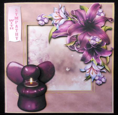 Angel of Light - Candle & Lilies - Purple by Michelle Chivers