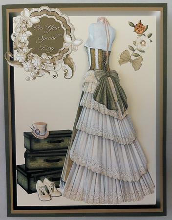 Cotton and Lace Card Front by Michelle Chivers